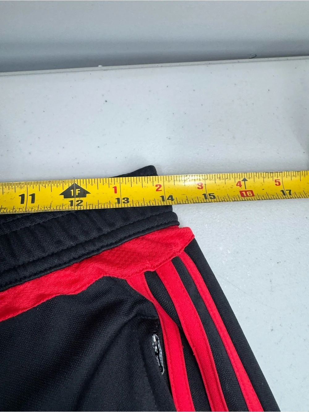 Adidas Track Pants Mens Medium Black Red 3-Stripes Climacool Athletic Soccer